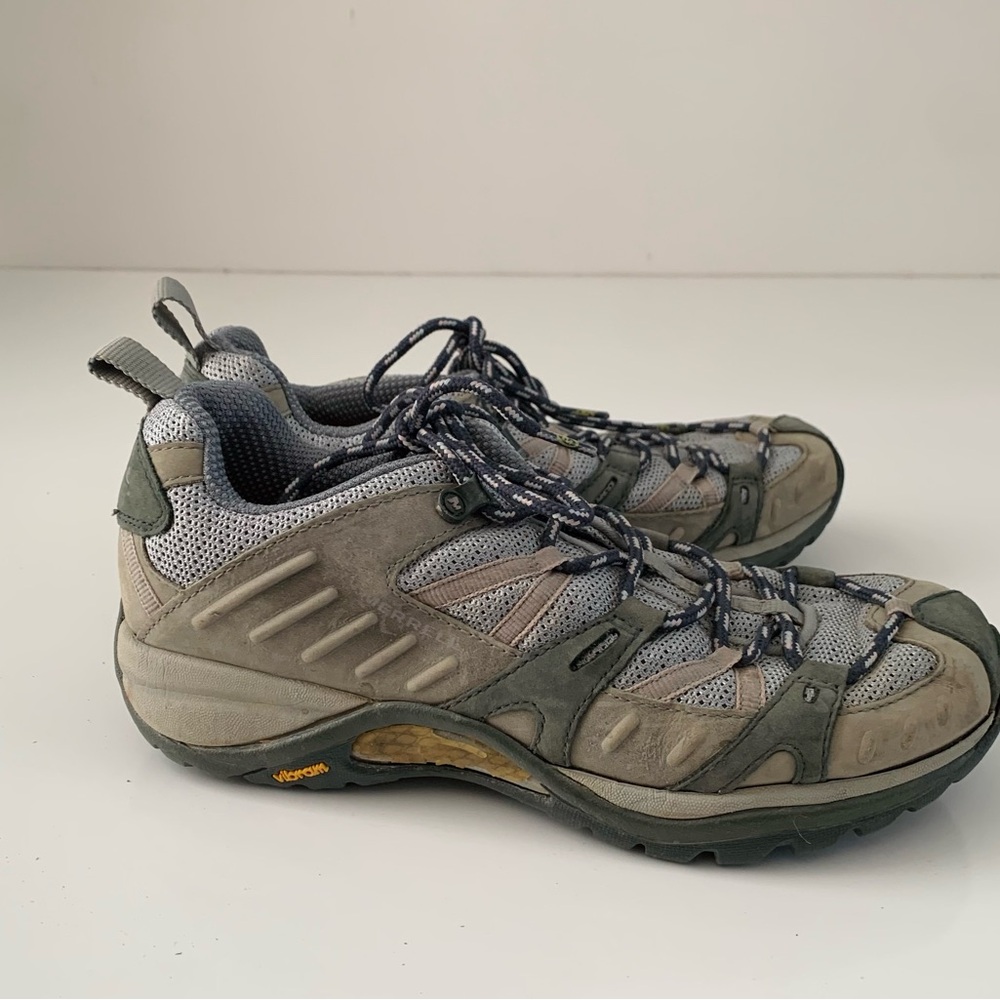 Merrell Siren Sport pewter peppermint leather upper Vibram Hiking Shoe Size 8